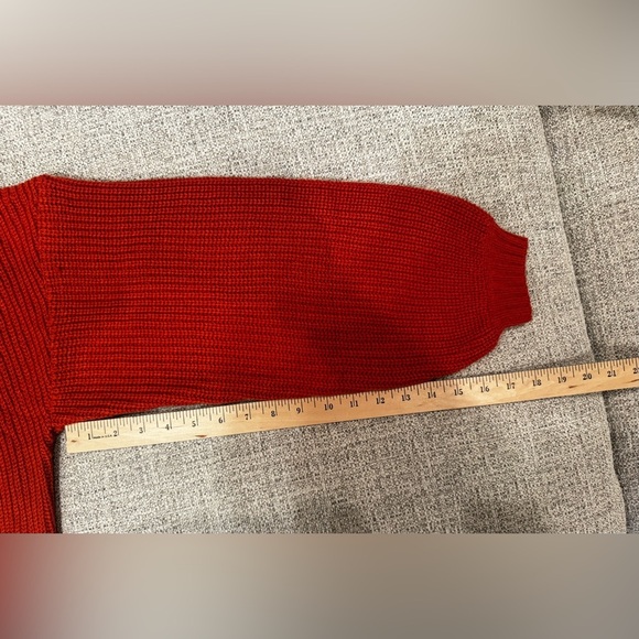 Zaful Forever Young Orange Cropped Turtleneck Dropped Shoulder Sweater Sz 8 - Picture 14 of 14